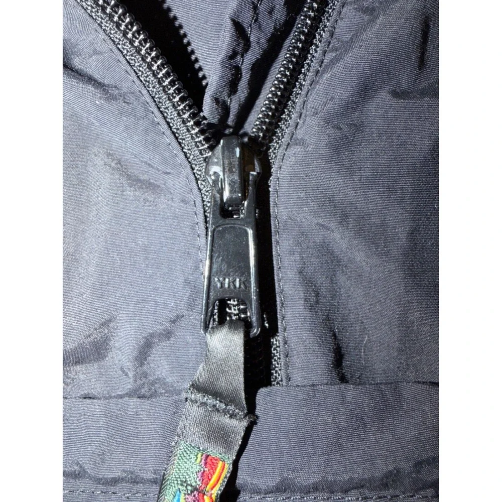 LL Bean Mens Black Anorak‎ Hooded Windbreaker Pullover Jacket Small PQ36